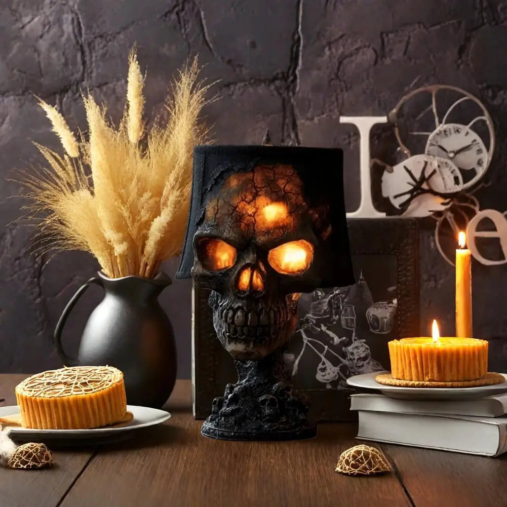 Halloweenowa Lampa Grozy z Czaszką